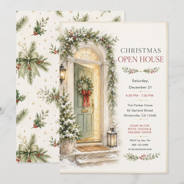 Christmas Open House Invitation (Front/Back)