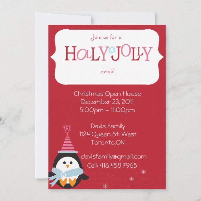 Christmas Open House Invitation (Front)