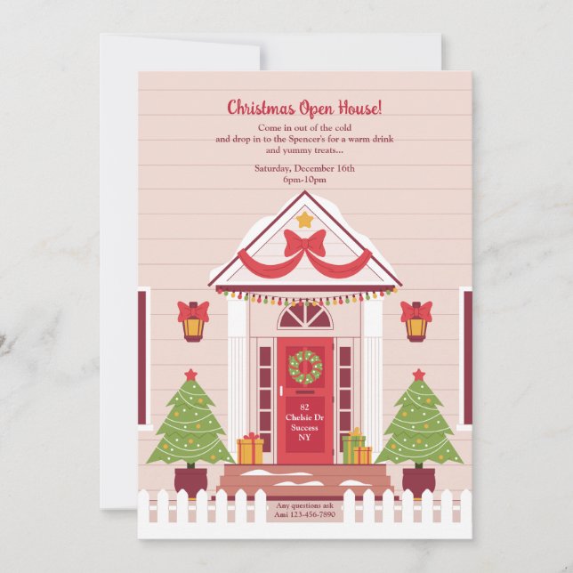 Christmas Open House Invitations (Front)