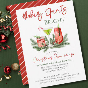 Christmas Open House Making Spirits Bright Invitation