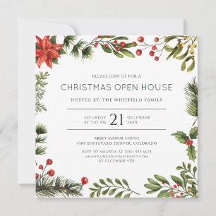 Christmas Open House Party Invitation