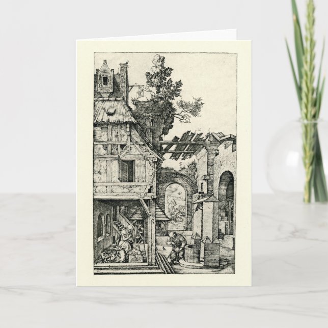 Christmas or Christ's birth by Albrecht Durer Holiday Card (Front)