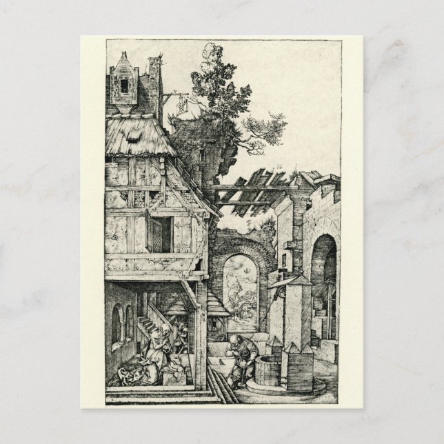 Christmas or Christ's birth by Albrecht Durer Holiday Postcard (Front)