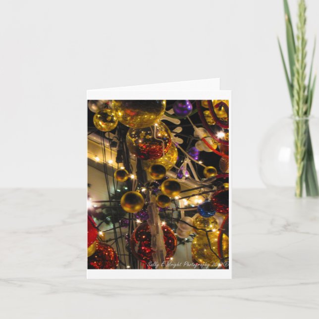 Christmas or Holiday card - Ornaments Design 4 (Front)