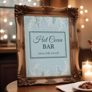 Christmas or Winter Holiday Party Hot Cocoa Bar Poster