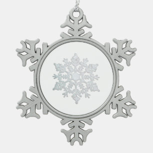 christmas oranament snowflake pewter christmas ornament