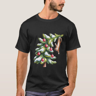 Christmas Orange Cat Tree Cats Lover Family Xmas T-Shirt