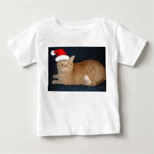 Christmas Orange Tabby Cat Baby T-Shirt