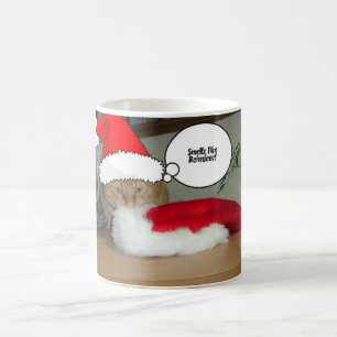 Christmas Orange Tabby Cat Coffee Mug