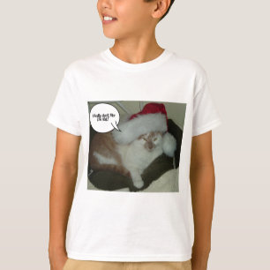Christmas Orange Tabby Cat Humbug T-Shirt