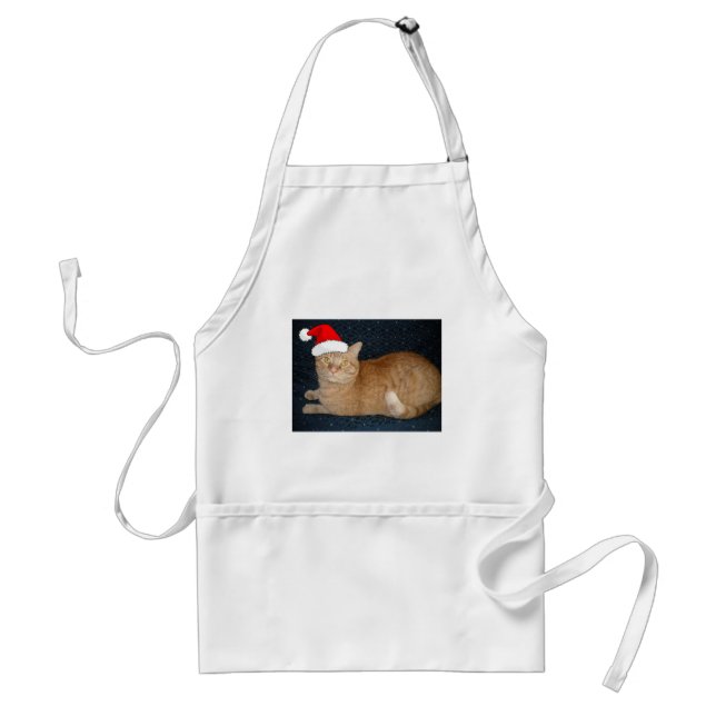 Christmas Orange Tabby Cat Standard Apron (Front)