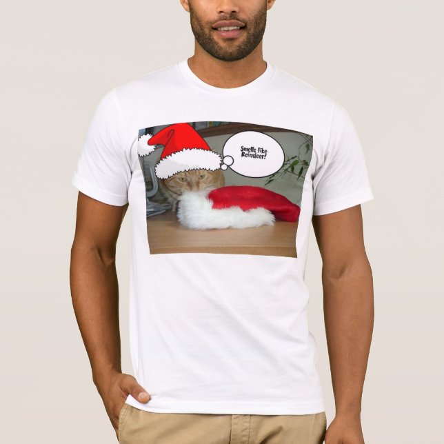 Christmas Orange Tabby Cat T-Shirt (Front)