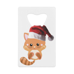 Christmas orange tabby kitten