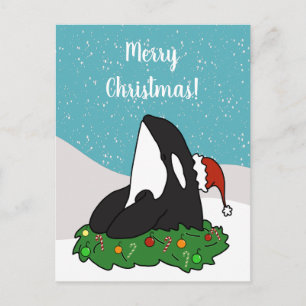Christmas Orca Card