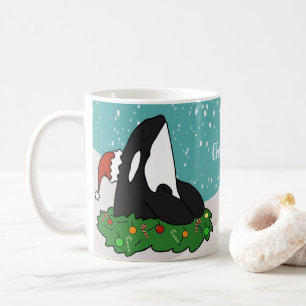 Christmas Orca Killer Whale  Coffee Mug