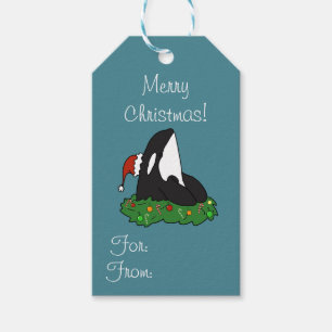 Christmas Orca Killer Whale Gift Tags