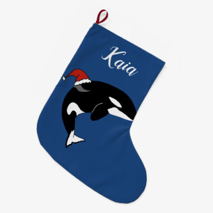 Christmas Orca Killer Whale Large Christmas Stocking