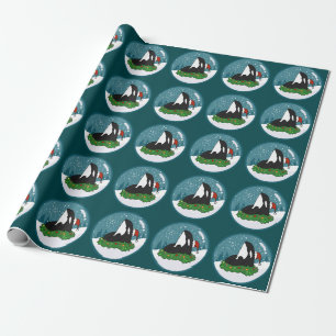 Christmas Orca Killer Whale   Wrapping Paper