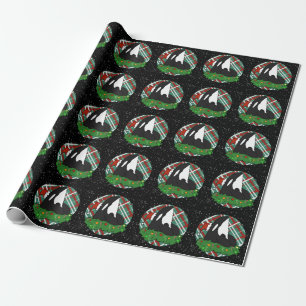 Christmas Orca Killer Whale  Wrapping Paper