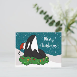Christmas Orca  Postcard