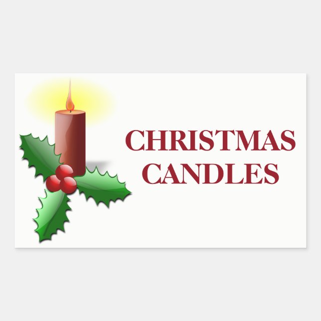 Christmas Organising Labels - Candles (Front)