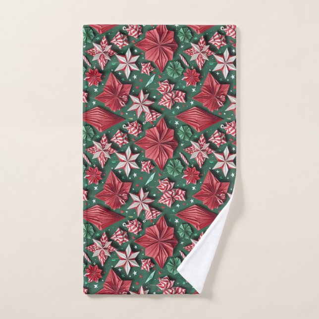 Christmas origami handicrafts 12 - Hand Towel (Hand Towel)