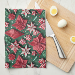 Christmas origami handicrafts 12 - Kitchen Towel