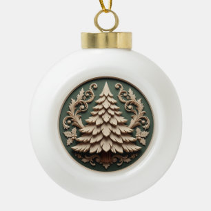 Christmas Ornament 2025 – Wood Carved Style