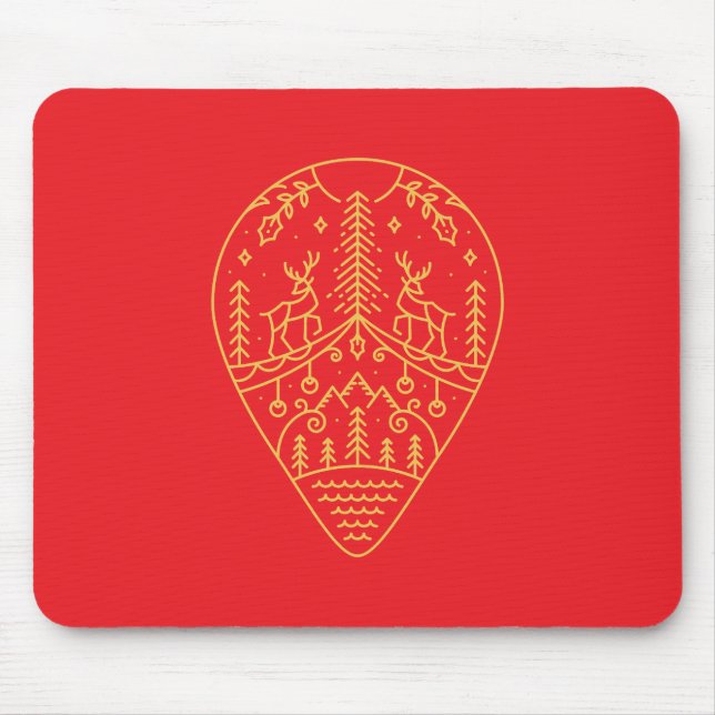 Christmas Ornament 3 Mouse Mat (Front)
