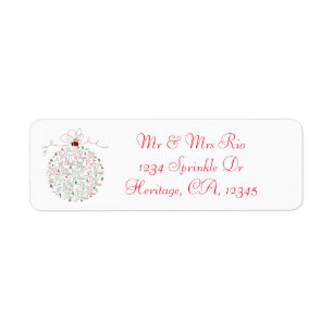 Christmas Ornament Address Label
