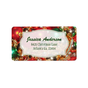 Christmas Ornament Address Stickers