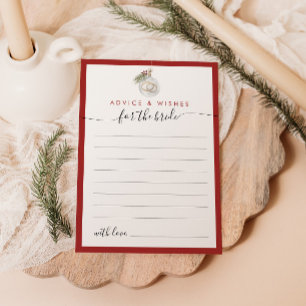 Christmas Ornament Advice and Wishes Card