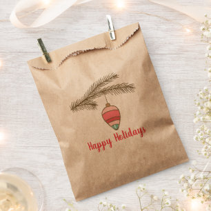 Christmas Ornament and Branch Customisable Favour Bags