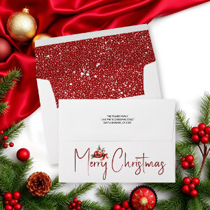 Christmas ornament and Merry Christmas holiday Envelope