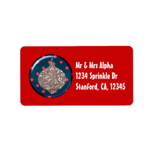 Christmas Ornament Ball Label