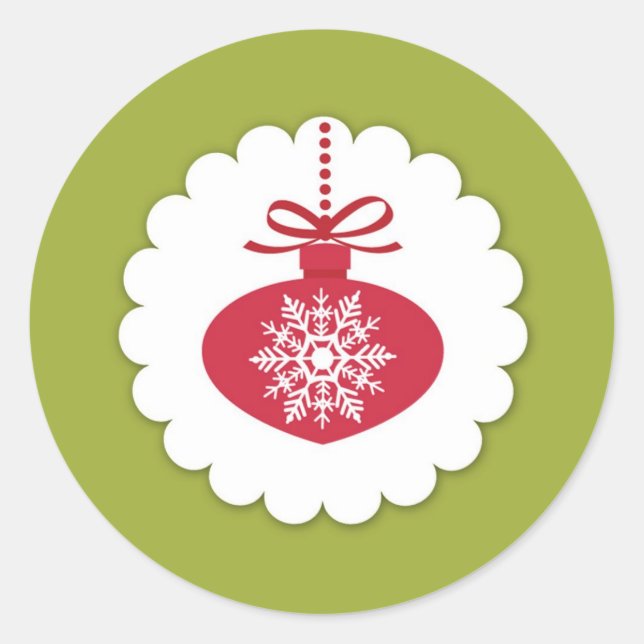 Christmas Ornament Ball Sticker (Front)