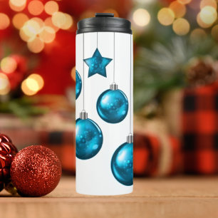 Christmas Ornament Balls & Stars Thermal Tumbler