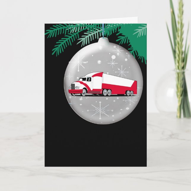 Christmas Ornament Big Rig Card By Gear4gearheads (Front)