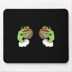 Christmas Ornament Breast Funny Christmas  Mouse Mat