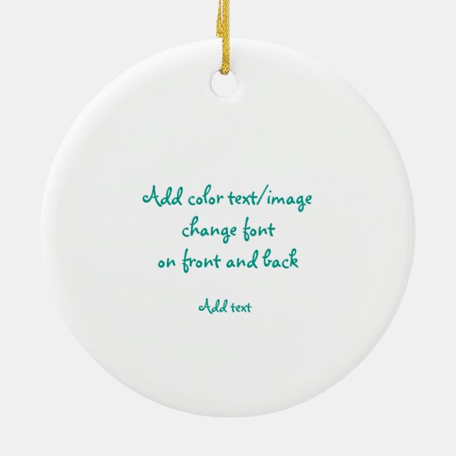 Christmas Ornament by Bonhovey add image/text (Back)