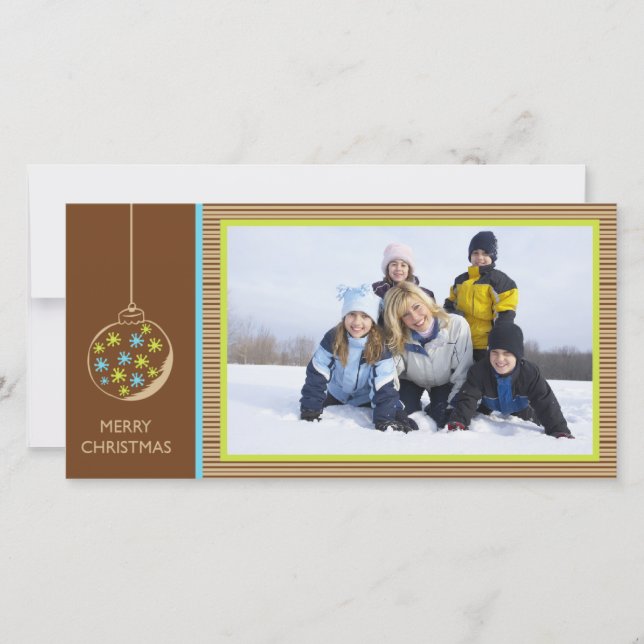 Christmas Ornament -Christmas photocard Holiday Card (Front)