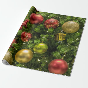 christmas ornament decor wrapping paper