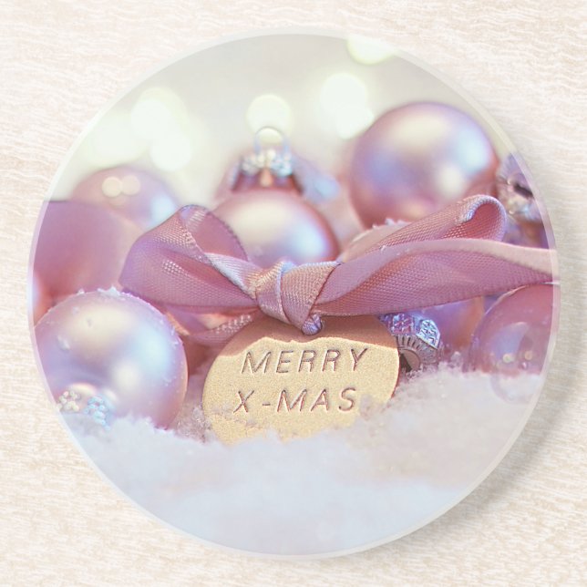 Christmas Ornament Decoration Greeting Coaster (Front)