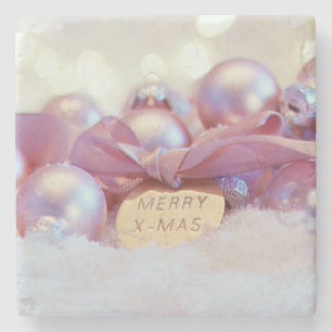 Christmas Ornament Decoration Greeting Stone Coaster