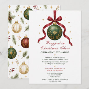 Christmas Ornament Exchange Party Invitation