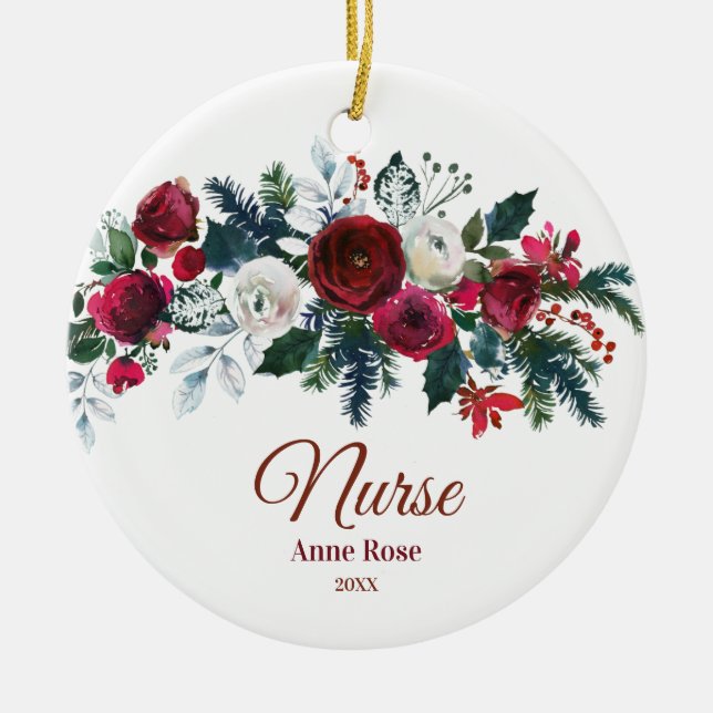 Christmas Ornament for Nurse Christmas Gifts (Front)