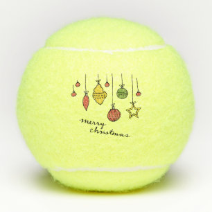 Christmas ornament for tennis player balls