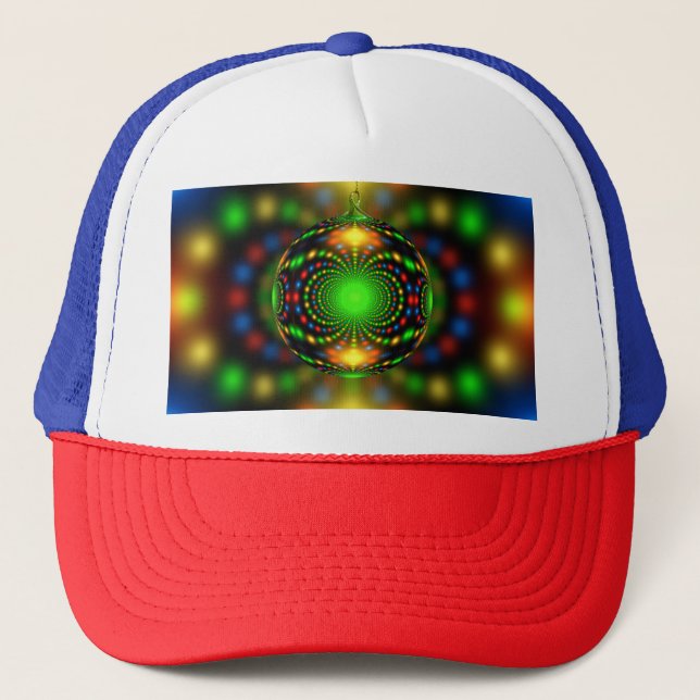Christmas Ornament Fractal Design-29440 Trucker Hat (Front)