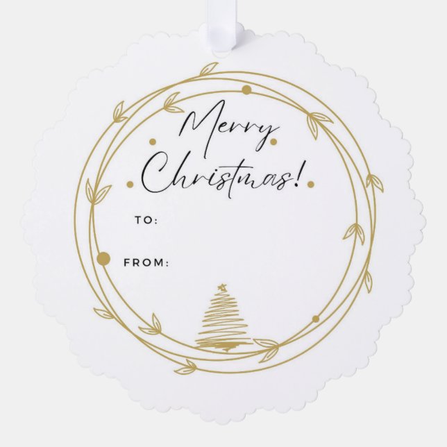 Christmas Ornament Gift Tag (Front)