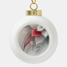 Christmas Ornament Gift with Modern Floral Art